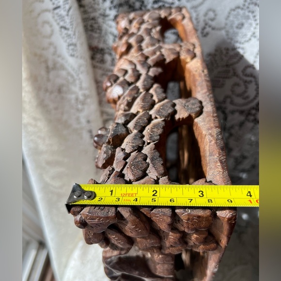 Vintage Balinese Carved Wood Sculptural Wall Panel Rama Sita - Picture 15 of 17